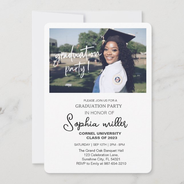 high School Graduation, Graduation Party Invitation (Front)