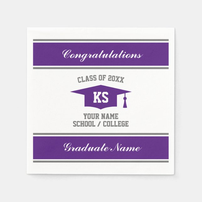 High School graduation party Class custom Napkin (Front)