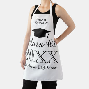 High school graduation party custom kitchen aprons