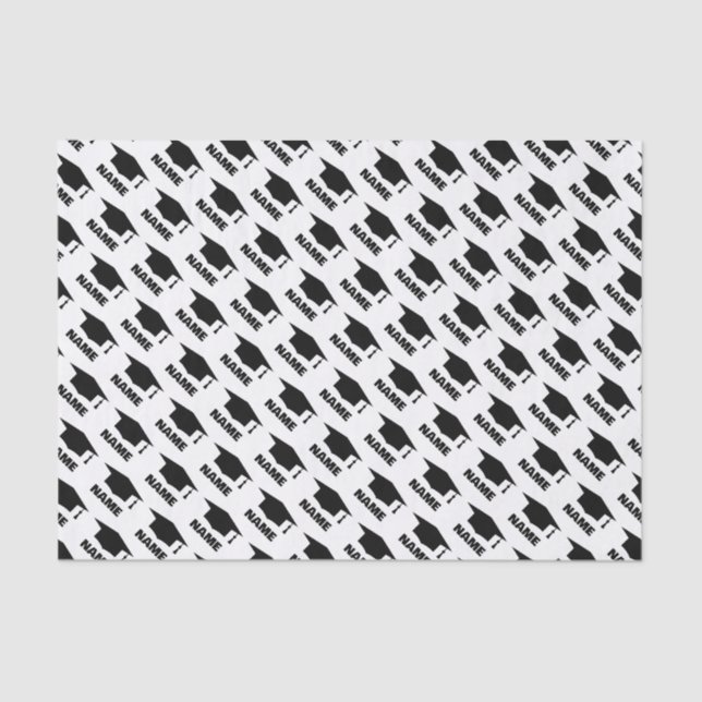 High School Graduation party custom tassel cap Tissue Paper (Front)