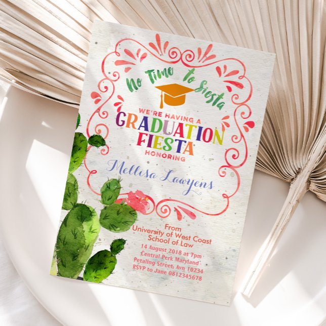 High School Graduation Party Fiesta Invitation (Creator Uploaded)