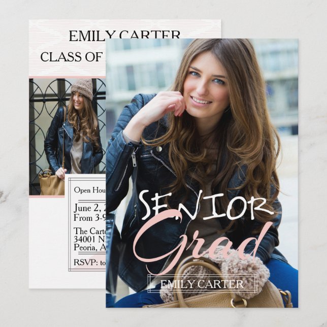 High School Graduation Party Invitation (Front/Back)