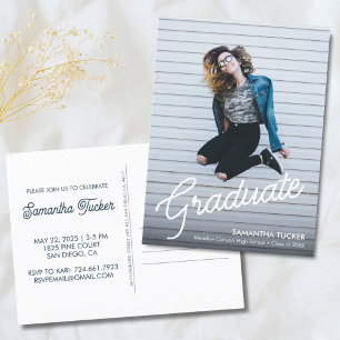 High School Graduation Party Invitation Postcard