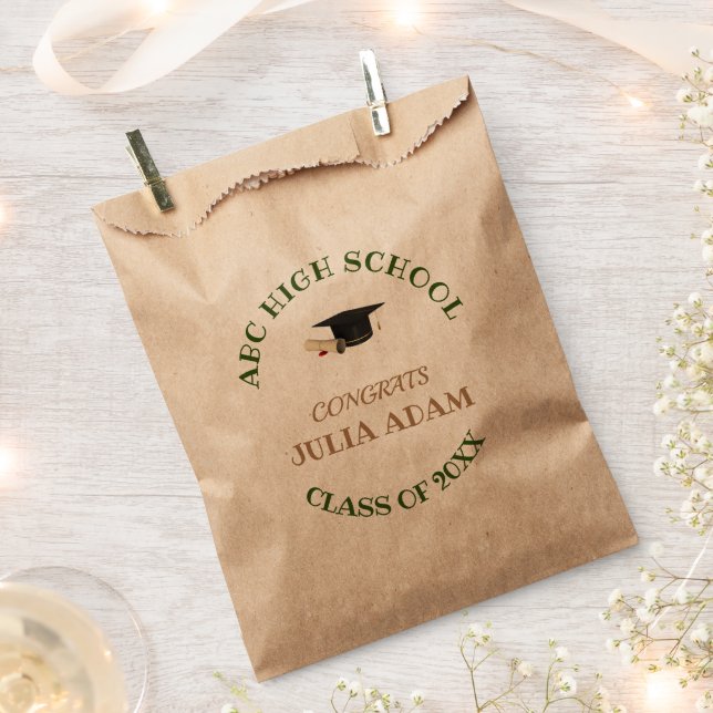 High School Graduation Senior celebration Script Favour Bags (Clipped)