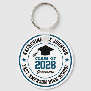 High School Graduation Senior Year Custom Colour Key Ring