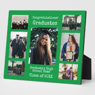 High School Green Congratulations Graduates Photo Plaque