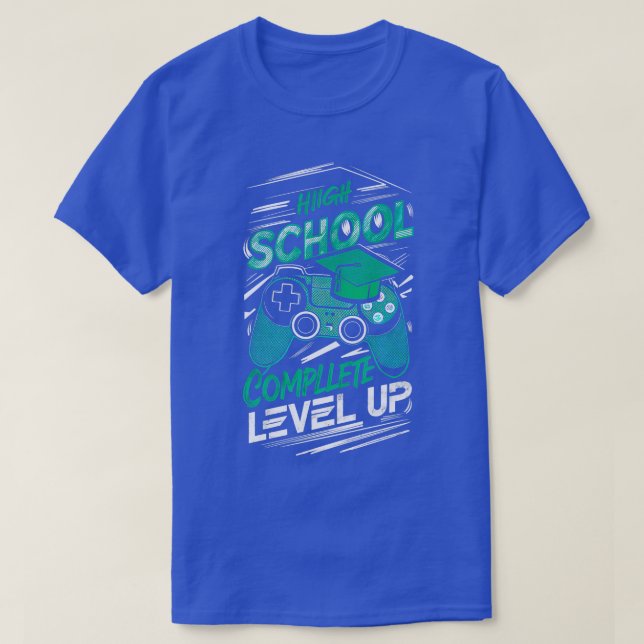 High School Level Complete Class Of 2024 Graduatio T-Shirt (Design Front)