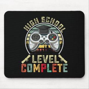 High School Level Complete Gamer School Graduation Mouse Mat