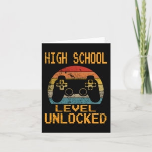 High School Level Unlocked Video Gamer Back to Sch Card