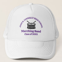 High School Marching Band Custom Purple Script
