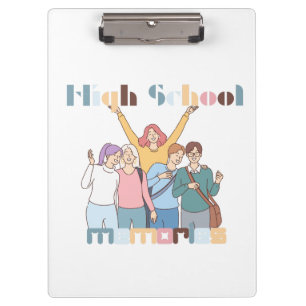 High School Memories Friends Illustration Clipboard