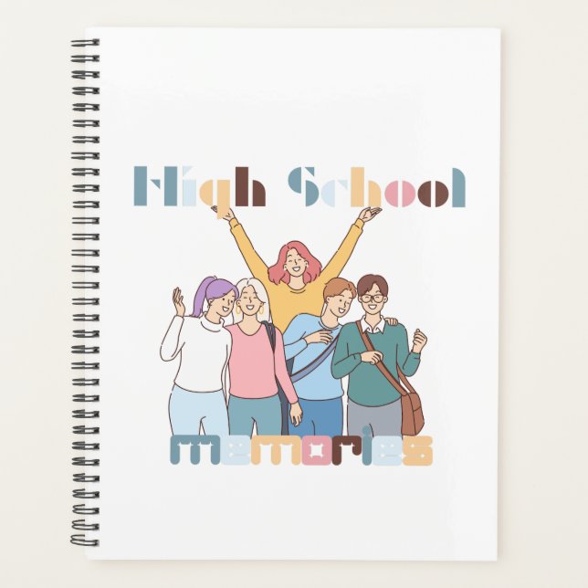 High School Memories Friends Illustration Planner (Front)