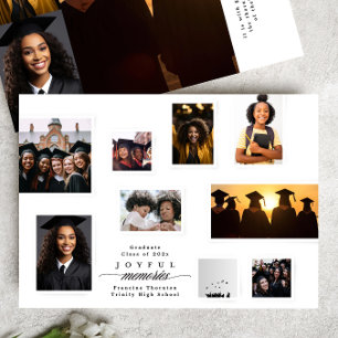 High School MEMORY COLLAGE MULTI Photo Graduation Announcement