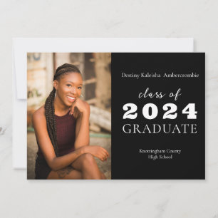 High School Modern Minimalist Classic Graduate Announcement