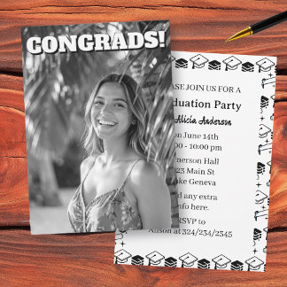 High School or College Graduation Party  Invitation