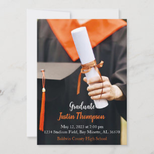 High School or College Photo Graduation Invitation