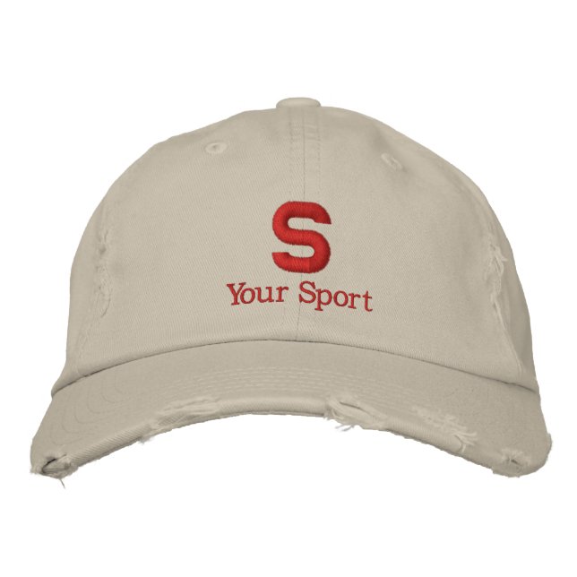 High School Personalised Embroidered Hat (Front)