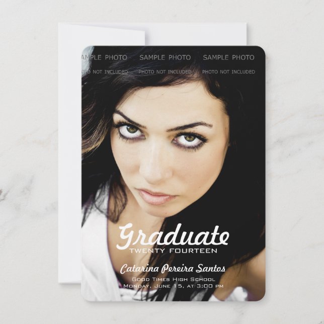 High School Photo Graduation 2014 Graduate Mint Announcement (Front)