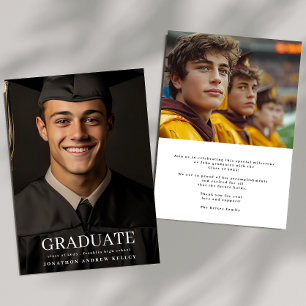 High School Photo Typography Graduate Announcement