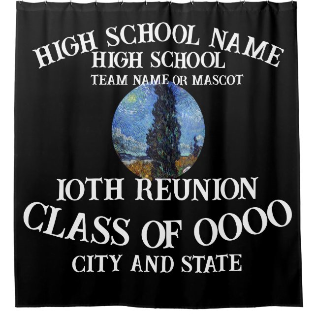 High School Reunion 2024 Birthday Vacation Shower Curtain (Front)