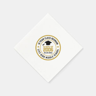 High School Reunion Class Of Graduation Year Napkin