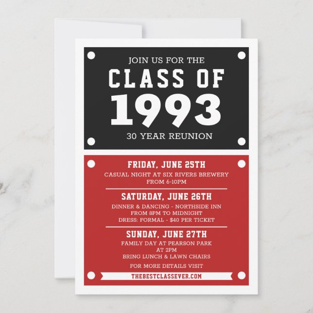 High School Reunion Invitation | Reunion  (Front)