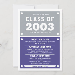 High School Reunion Invitations   Reunion