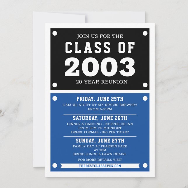 High School Reunion Invitations | Reunion (Front)