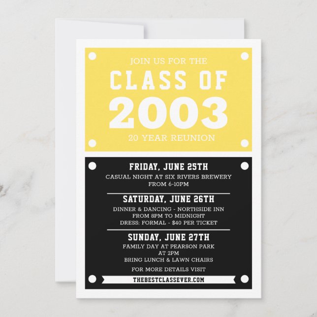 High School Reunion Invitations | Reunion (Front)