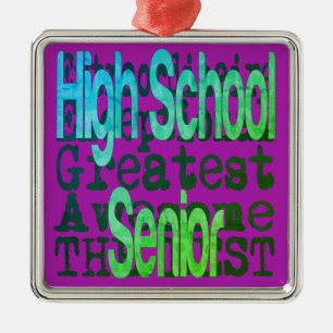High School Senior Extraordinaire Christmas Metal Tree Decoration