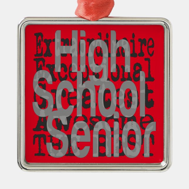High School Senior Extraordinaire Metal Tree Decoration (Front)