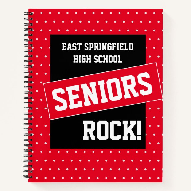 High School Seniors Back to School Spiral Notebook (Front)