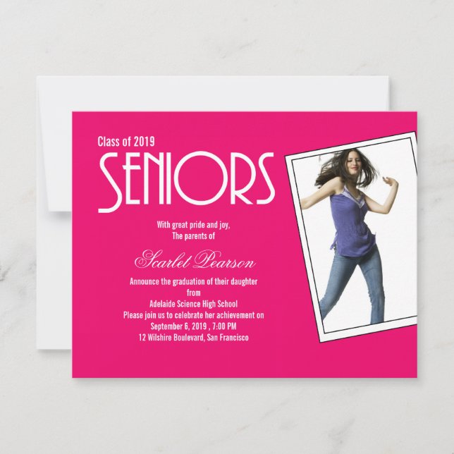 High School Seniors Graduation Party Invitation (Front)