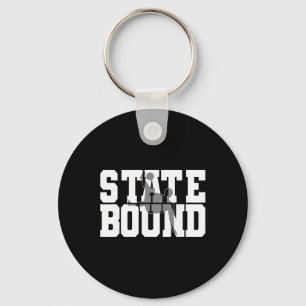 High School Soccer State Bound Graphic Art Design Key Ring