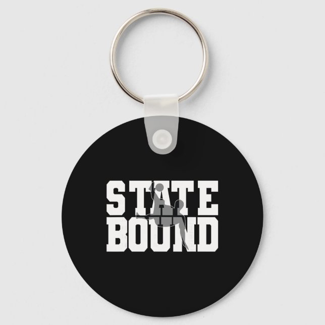High School Soccer State Bound Graphic Art Design  Key Ring (Front)