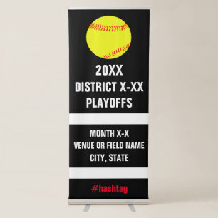 High School Softball Playoffs Tournament or Game Retractable Banner