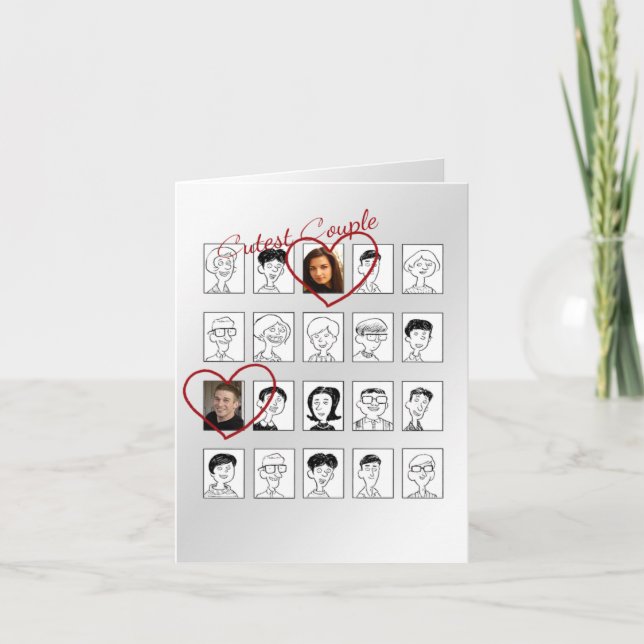 High School Sweethearts Valentine Greeting Card (Front)