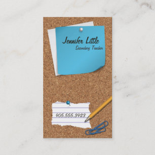 High School Teacher Business Card - Post It Note