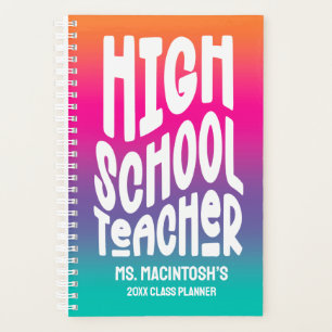 High School Teacher Colourful Ombre Planner