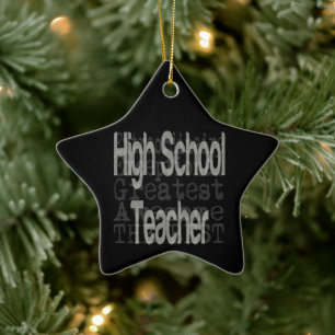 High School Teacher Extraordinaire Ceramic Tree Decoration