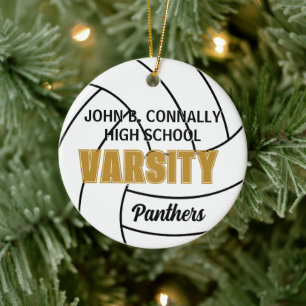 High School Varsity Volleyball Photo Christmas Ceramic Tree Decoration