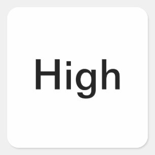 "High" Setting Labels/ Square Sticker