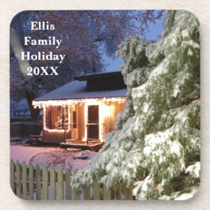 High Sierra Holiday Personalised Ceramic Coaster