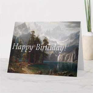 High Sierras Lake Deer Big Birthday Card