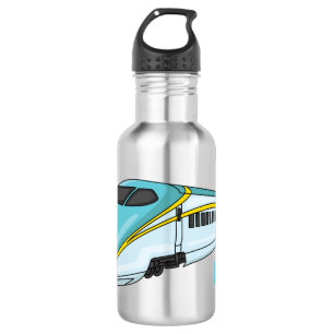 High speed bullet train cartoon illustration  532 ml water bottle