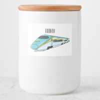 High speed bullet train cartoon illustration