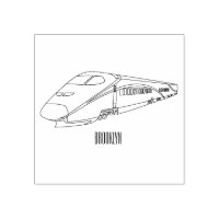 High speed bullet train cartoon illustration