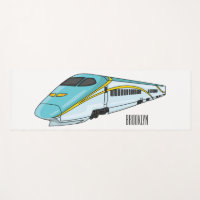 High speed bullet train cartoon illustration
