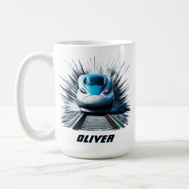 High Speed Bullet Train Coffee Mug (Left)
