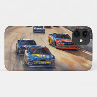 High-Speed Colorful Twilight Racing Scene iPhone 11 Case